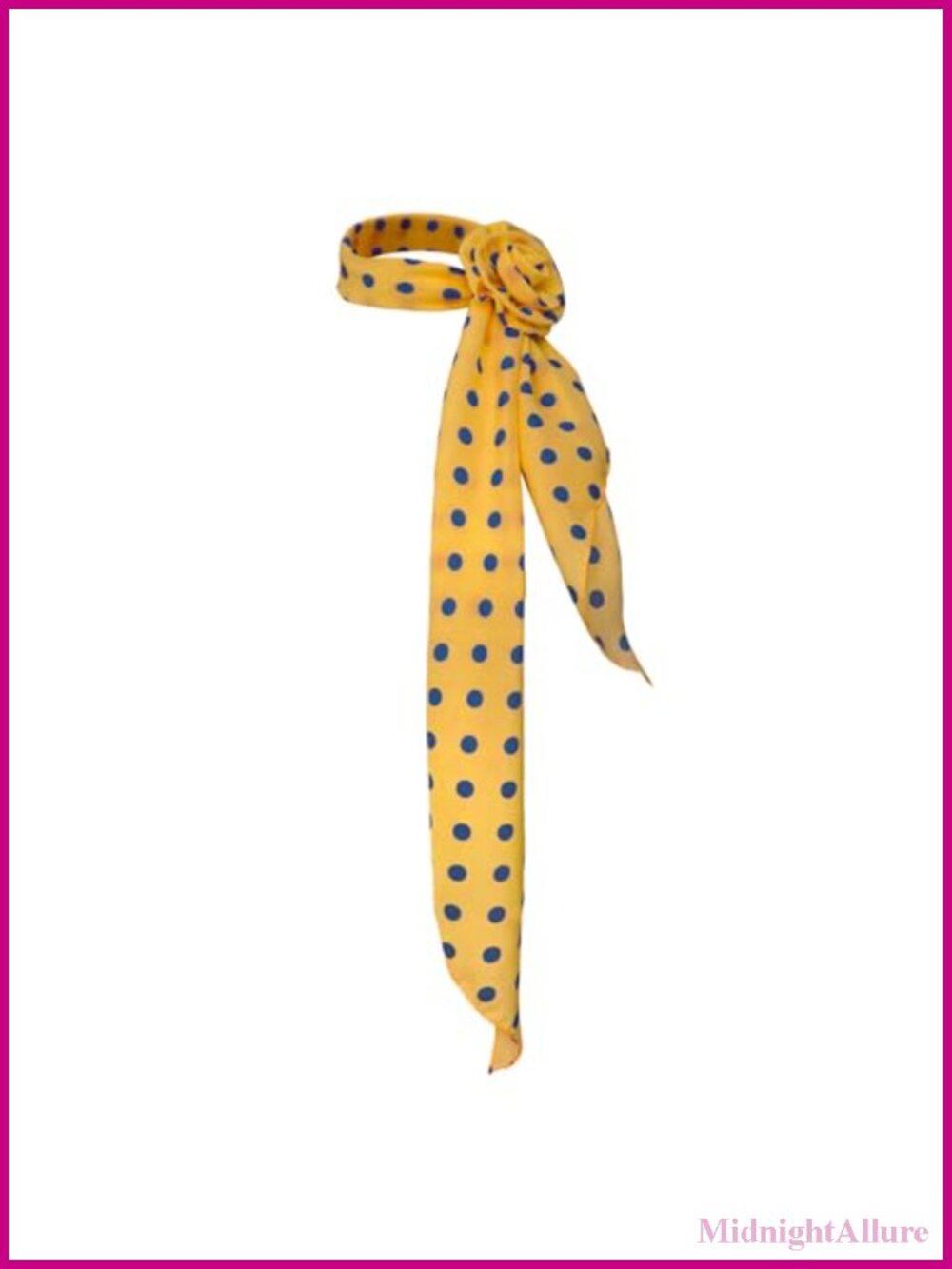 Chiffon Polka Dot Neck Scarf for Women Lightweight Skinny